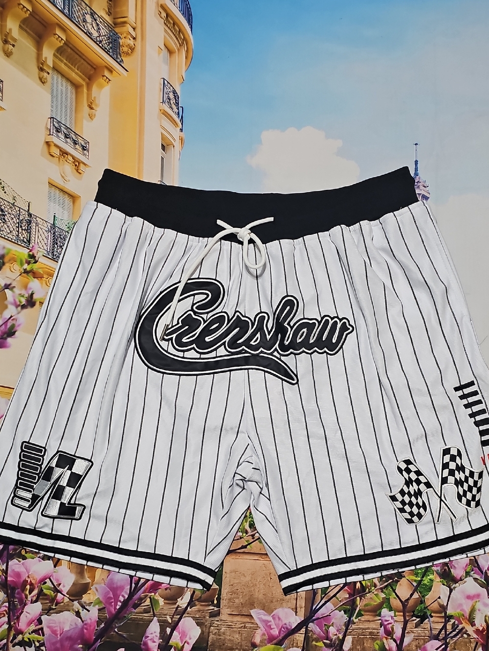 Crenshaw Nipsey Hussle White Pinstripe Shorts Size XXL New